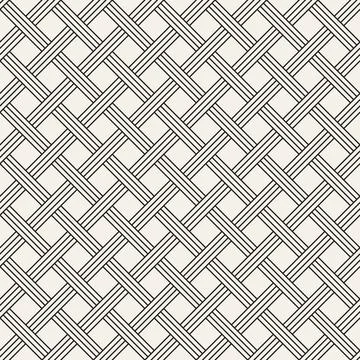 Vector seamless pattern. Repeating geometric elements. Stylish monochrome b.. 스톡 일러스트