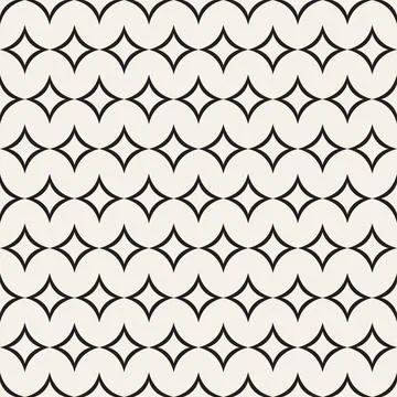 Vector seamless pattern. Repeating geometric elements. Stylish monochrome b.. Stock Illustration