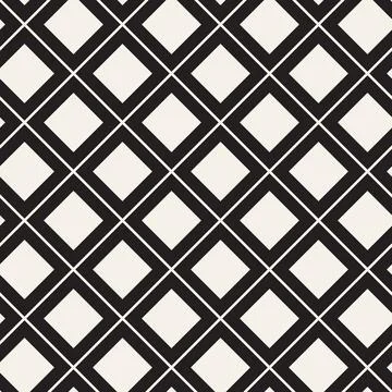 Vector seamless pattern. Repeating geometric elements. Stylish monochrome b.. 스톡 일러스트