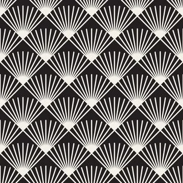Vector seamless pattern. Repeating geometric elements. Stylish monochrome b.. Illustrazione stock