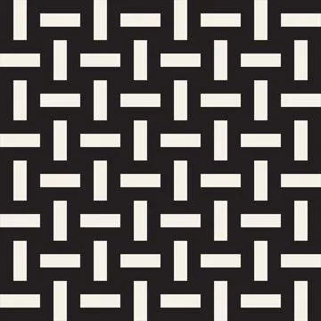 Vector seamless pattern. Repeating geometric elements. Stylish monochrome b.. 库存插图