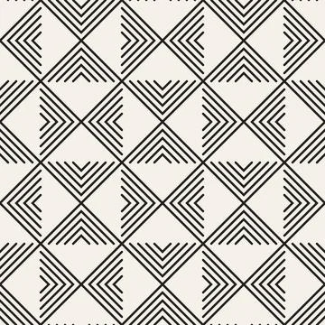 Vector seamless pattern. Repeating geometric elements. Stylish monochrome b.. 库存插图