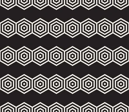 Vector seamless pattern. Repeating geometric elements. Stylish monochrome abs Stock Illustration