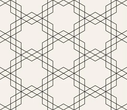 Vector seamless pattern. Repeating geometric elements. Stylish monochrome abs イラスト素材