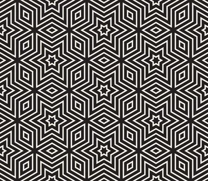 Vector seamless pattern. Repeating geometric elements. Stylish monochrome abs Stock Illustration