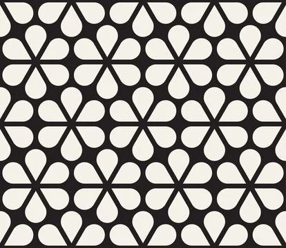 Vector seamless pattern. Repeating geometric elements. Stylish monochrome abs 스톡 일러스트