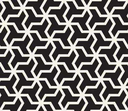 Vector seamless pattern. Repeating geometric elements. Stylish monochrome abs Illustrazione stock