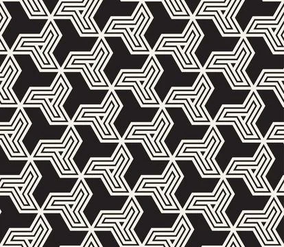 Vector seamless pattern. Repeating geometric elements. Stylish monochrome abs Illustrazione stock