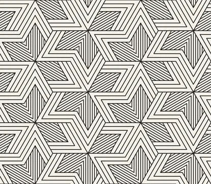 Vector seamless pattern. Repeating geometric elements. Stylish monochrome abs Illustrazione stock