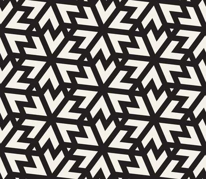 Vector seamless pattern. Repeating geometric elements. Stylish monochrome abs Stock Illustration