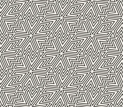 Vector seamless pattern. Repeating geometric elements. Stylish monochrome abs Illustrazione stock