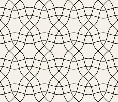 Vector seamless pattern. Repeating geometric elements. Stylish monochrome abs Illustrazione stock