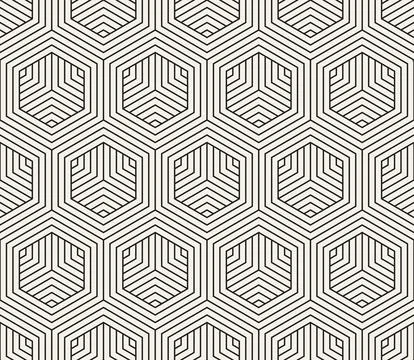 Vector seamless pattern. Repeating geometric elements. Stylish monochrome abs 스톡 일러스트