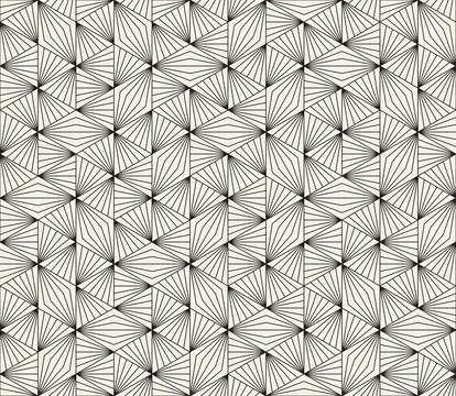 Vector seamless pattern. Repeating geometric elements. Stylish monochrome abs Illustrazione stock