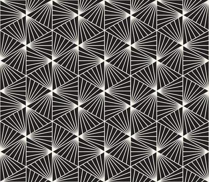 Vector seamless pattern. Repeating geometric elements. Stylish monochrome abs Stock Illustration