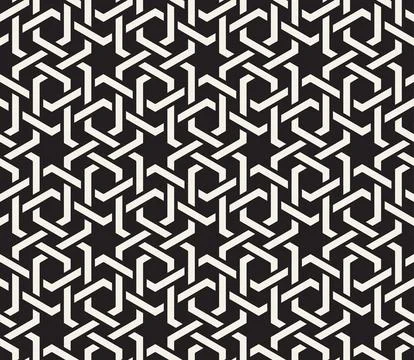 Vector seamless pattern. Repeating geometric elements. Stylish monochrome abs 库存插图