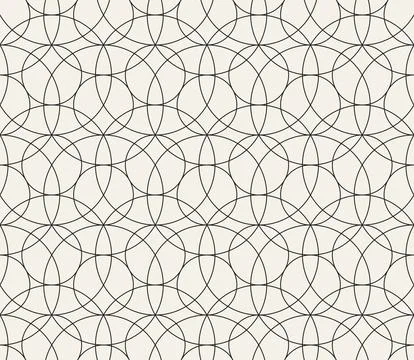 Vector seamless pattern. Repeating geometric elements. Stylish monochrome b.. 스톡 일러스트