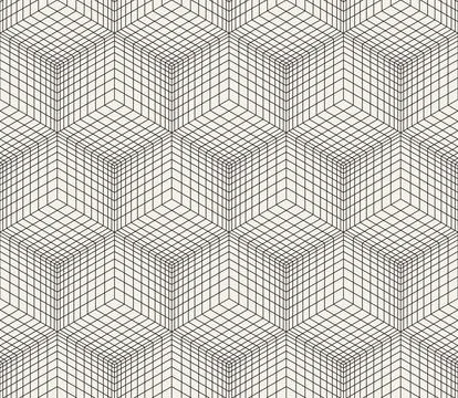 Vector seamless pattern. Repeating geometric elements. Stylish monochrome abs Stock Illustration