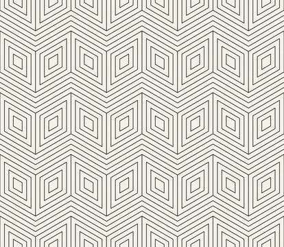 Vector seamless pattern. Repeating geometric elements. Stylish monochrome abs Illustrazione stock