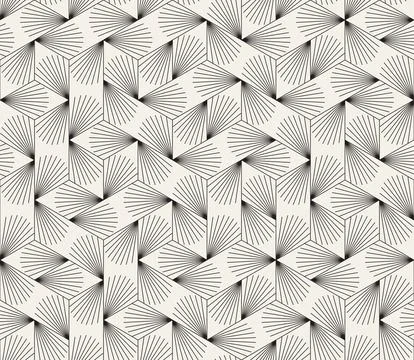 Vector seamless pattern. Repeating geometric elements. Stylish monochrome abs Illustrazione stock