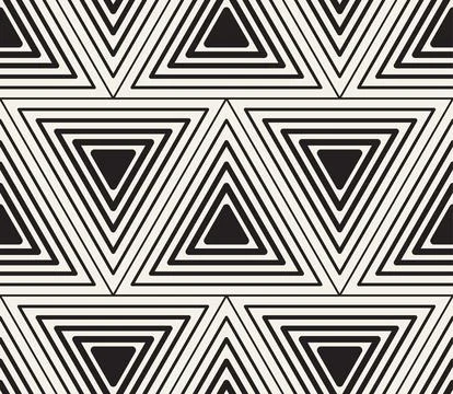 Vector seamless pattern. Repeating geometric elements. Stylish monochrome abs Stockillustratie