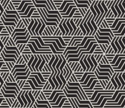 Vector seamless pattern. Repeating geometric elements. Stylish monochrome b.. 스톡 일러스트
