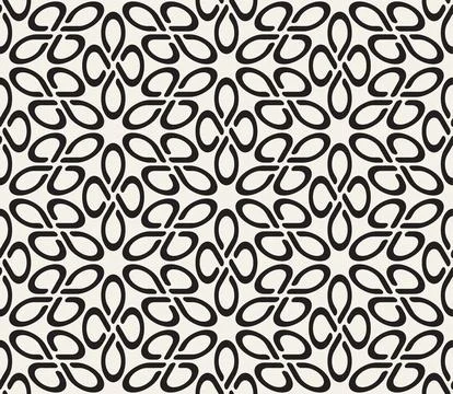Vector seamless pattern. Repeating geometric elements. Stylish monochrome b.. 스톡 일러스트