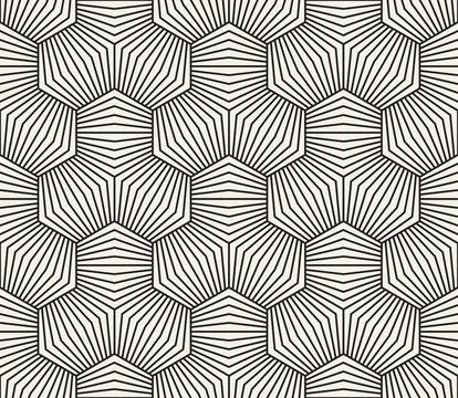 Vector seamless pattern. Repeating geometric elements. Stylish monochrome b.. Stock Illustration