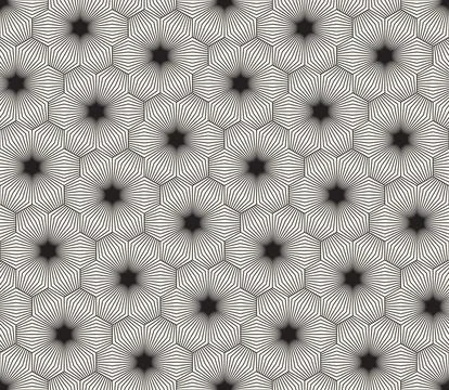 Vector seamless pattern. Repeating geometric elements. Stylish monochrome b.. 스톡 일러스트