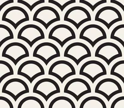 Vector seamless pattern. Repeating geometric elements. Stylish monochrome b.. 库存插图