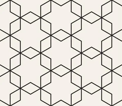 Vector seamless pattern. Repeating geometric elements. Stylish monochrome b.. Illustrazione stock