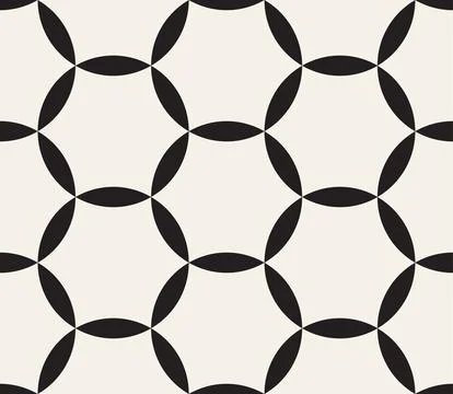 Vector seamless pattern. Repeating geometric elements. Stylish monochrome b.. 스톡 일러스트