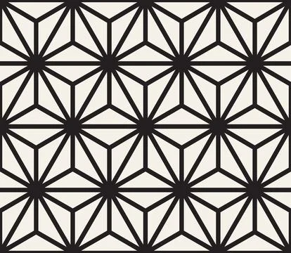 Vector seamless pattern. Repeating geometric elements. Stylish monochrome b.. Stock Illustration