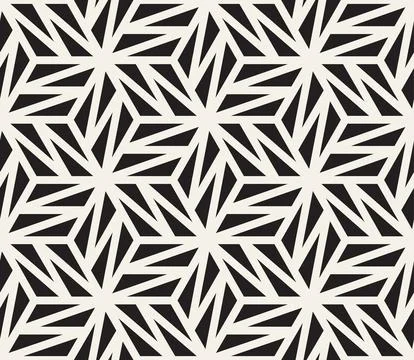 Vector seamless pattern. Repeating geometric elements. Stylish monochrome b.. Stockillustratie