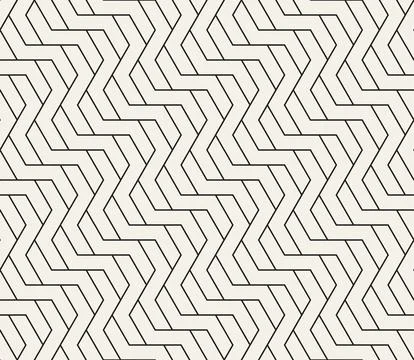 Vector seamless pattern. Repeating geometric elements. Stylish monochrome abs Illustrazione stock