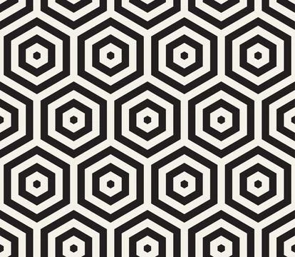 Vector seamless pattern. Repeating geometric elements. Stylish monochrome abs Stock Illustration