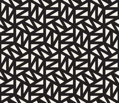 Vector seamless pattern. Repeating geometric elements. Stylish monochrome abs Illustrazione stock