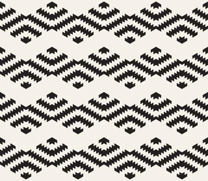 Vector seamless pattern. Repeating geometric elements. Stylish monochrome abs 库存插图