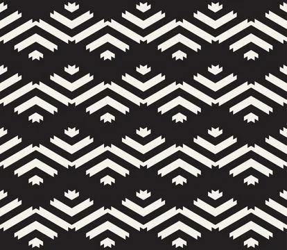 Vector seamless pattern. Repeating geometric elements. Stylish monochrome abs Illustrazione stock