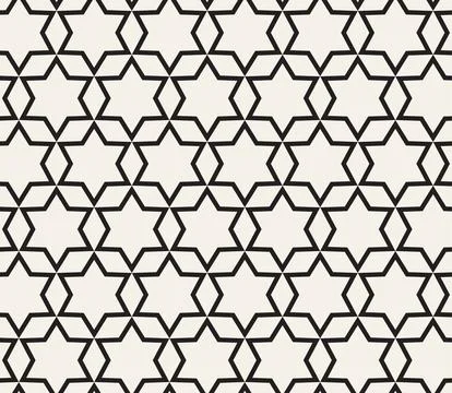 Vector seamless pattern. Repeating geometric elements. Stylish monochrome b.. Illustrazione stock