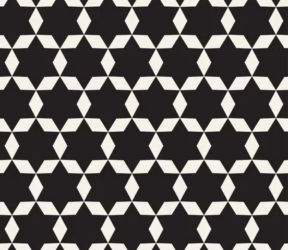 Vector seamless pattern. Repeating geometric elements. Stylish monochrome b.. Illustrazione stock