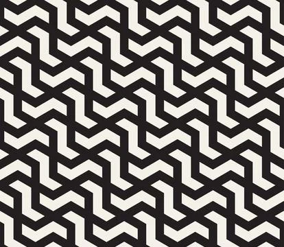 Vector seamless pattern. Repeating geometric elements. Stylish monochrome b.. 库存插图