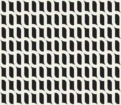 Vector seamless pattern. Repeating geometric elements. Stylish monochrome b.. Illustrazione stock