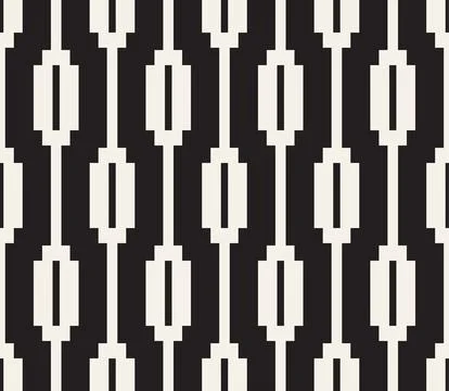 Vector seamless pattern. Repeating geometric elements. Stylish monochrome b.. Illustrazione stock