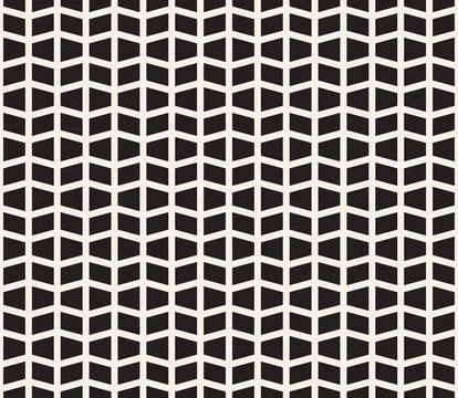 Vector seamless pattern. Repeating geometric elements. Stylish monochrome b.. Stock Illustration