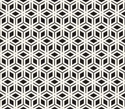Vector seamless pattern. Repeating geometric elements. Stylish monochrome b.. Illustrazione stock