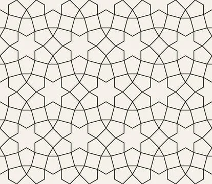 Vector seamless pattern. Repeating geometric elements. Stylish monochrome abs Stock Illustration