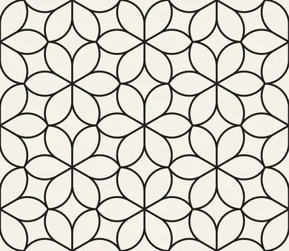 Vector seamless pattern. Repeating geometric elements. Stylish monochrome abs Stock Illustration