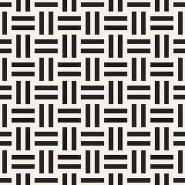 Vector seamless pattern. Repeating geometric elements. Stylish monochrome b.. 스톡 일러스트