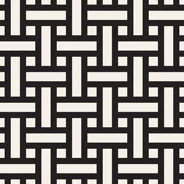 Vector seamless pattern. Repeating geometric elements. Stylish monochrome b.. Illustrazione stock